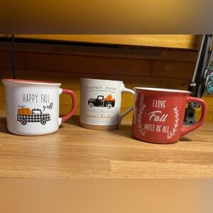 3 Count Fall Coffee Cups